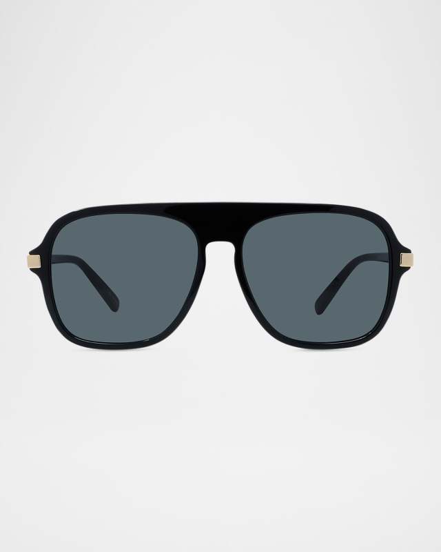 Acetate & Nylon Aviator Sunglasses